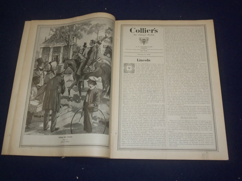 1909 FEBRUARY 13 COLLIER'S MAGAZINE - LINCOLN CENTENNIAL 1809-1909 - ST 6782