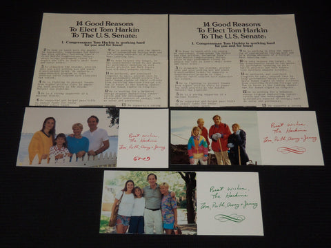 TOM HARKIN CAMPAIGN ITEMS LOT OF 5 - J 9546