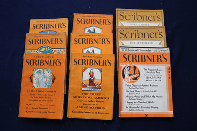 1930-1934 SCRIBNER'S MAGAZINE - LOT OF 9 - O 3489