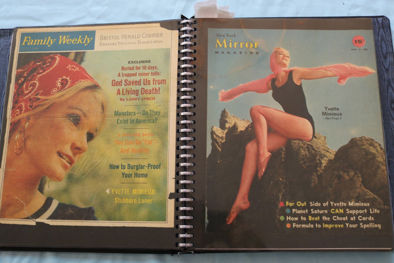 MOVIE STAR SCRAPBOOK - YVETTE MIMIEUX - VIRGINIA MAYO - E 26481