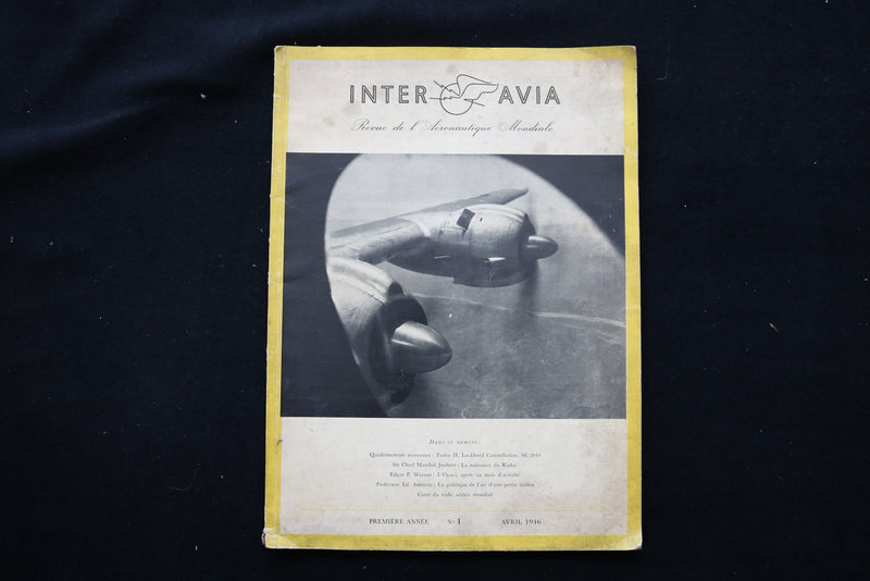 1946 APRIL INTERAVIA MAGAZINE - PREMIER ISSUE COVER - E 10800