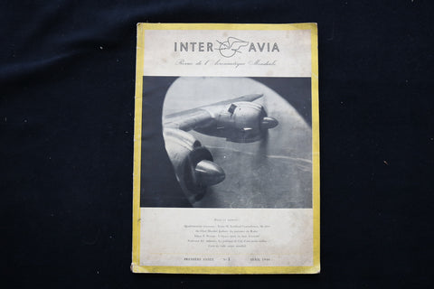 1946 APRIL INTERAVIA MAGAZINE - PREMIER ISSUE COVER - E 10800