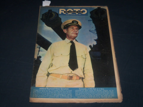 1944 SEPT 17 PITTSBURGH PRESS SUNDAY ROTO SECTION - ADMIRAL SPRUANCE - NP 4470