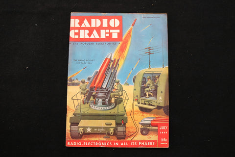 1944 JULY RADIO CRAFT MAGAZINE - THE RADIO ROCKET COVER - E 10379