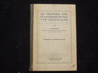 1920 DE GRONDEN DER STAATSINRICHTING VAN NEDERLAND HARDCOVER BOOK-DUTCH- KD 9235