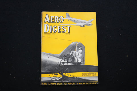 1937 OCTOBER AERO DIGEST MAGAZINE - DOUGLAS DST TRANSPORTS COVER - E 10706