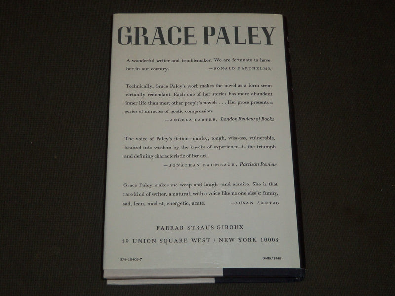 1985 LATER THE SAME DAY BY GRACE PALEY SIGNED BY AUTHOR 4TH PRINTING - KD 5794
