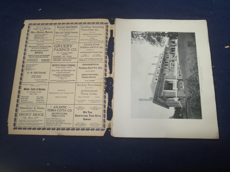 1901 JANUARY THE BRICKBUILDER MAGAZINE - AMERICAN ARCHITECTURE - ST 528A