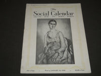 1930 JANUARY 13 THE SOCIAL CALENDAR MAGAZINE - ST 4835