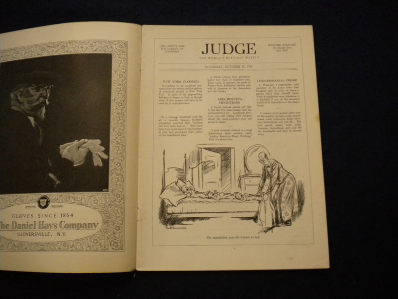 1926 OCTOBER 30 JUDGE MAGAZINE - BIG GAME! - B 435L