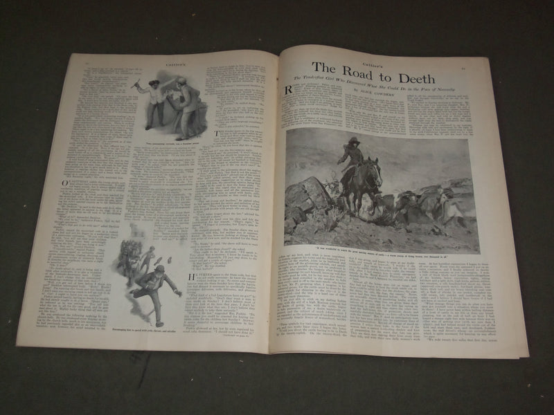 1910 APRIL 30 COLLIER'S MAGAZINE - THE WOMAN IN BLACK & OTHER STORIES - F 607