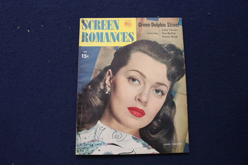 1947 OCTOBER SCREEN ROMANCES MAGAZINE - LANA TURNER COVER - E 12725