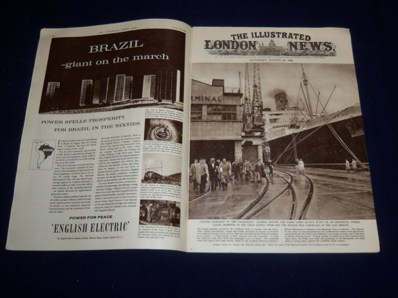 1960 AUGUST 20 ILLUSTRATED LONDON NEWS MAGAZINE - QUEEN MARY LINERR - E 8054