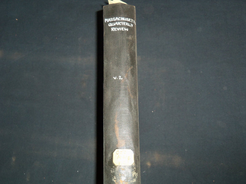 1849 THE MASSACHUSETTS QUARTERLY REVIEW BOUND VOLUME NO. 2 - KD 5633C