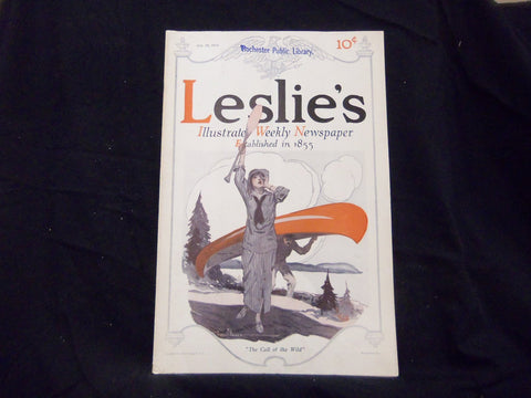 1914 JULY 30 LESLIE'S WEEKLY MAGAZINE - THE CALL OF THE WILD - ST 1286