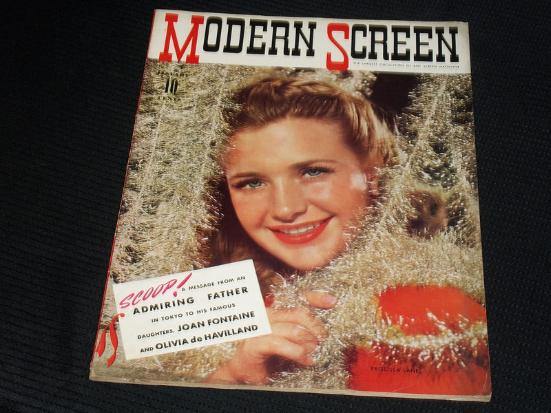 1941 JANUARY MODERN SCREEN MAGAZINE - PRISCILLA LANE FRONT COVER - E 1569