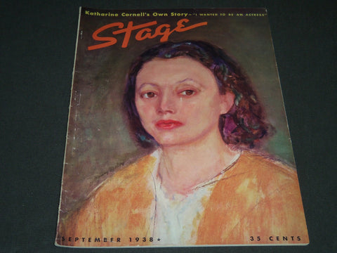 1938 SEPTEMBER THE STAGE MAGAZINE - KATHARINE CORNELL- NICE PHOTOS & ADS - ST 73