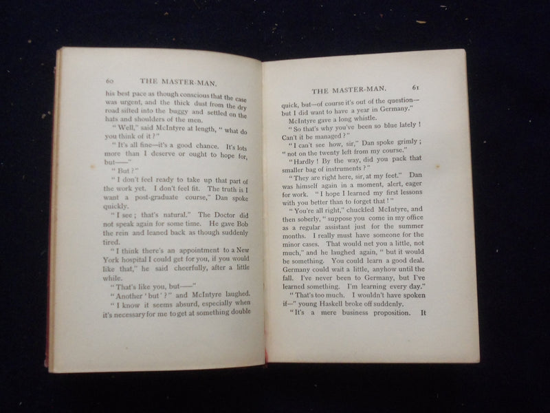 1906 THE MASTER-MAN HARDCOVER BOOK - JOHN LANE COMPANY - KD 8382