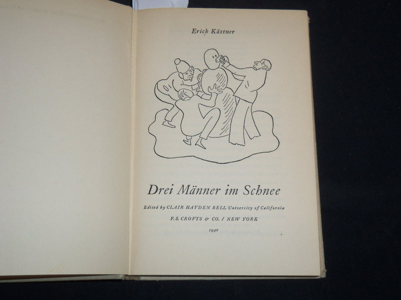 1940 DREI MANNER IM SCHNEE HARDCOVER BOOK BY ERICH KASTNER - KD 5980Q
