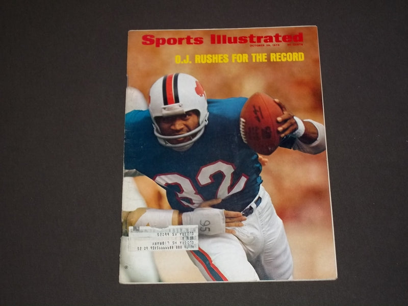 1973 OCTOBER 29 SPORTS ILLUSTRATED MAGAZINE - O. J. SIMPSON COVER - SP 9069