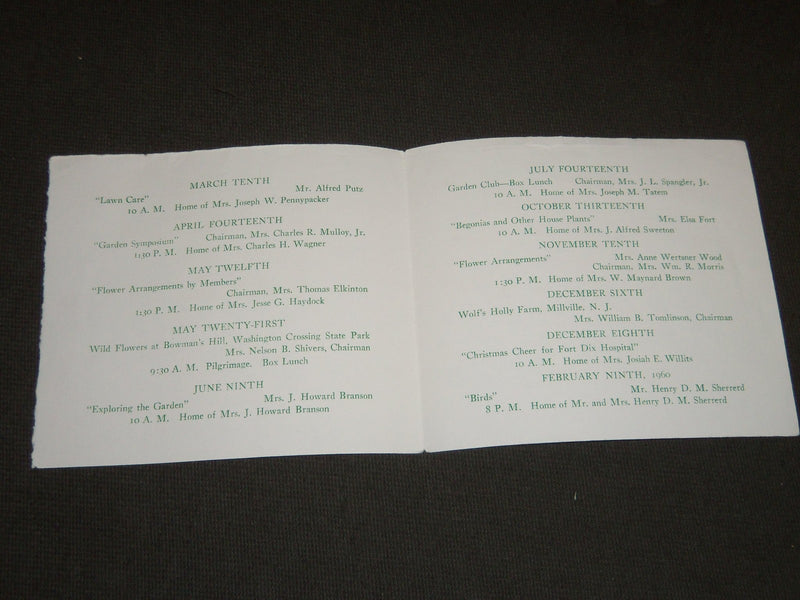 1924-1998 HADDONFIELD GARDEN CLUB PROGRAMS LOT OF 45 - O 1268