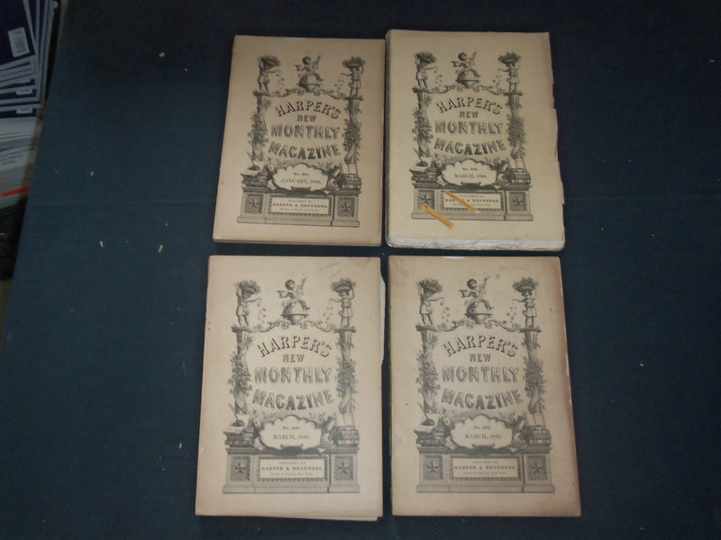 1880 HARPER'S MONTHLY MAGAZINE-LOT OF 13 ISSUES-NICE ILLUSTRATIONS & ADS-WR 466M