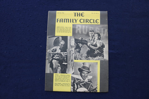 1943 JULY 23 THE FAMILY CIRCLE MAGAZINE - R. TAYLOR-B. CROSBY COVER - E 18248