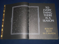 1967 To Every Thing There Is Season Roloff Beny Canada Poems & Journal - I 7