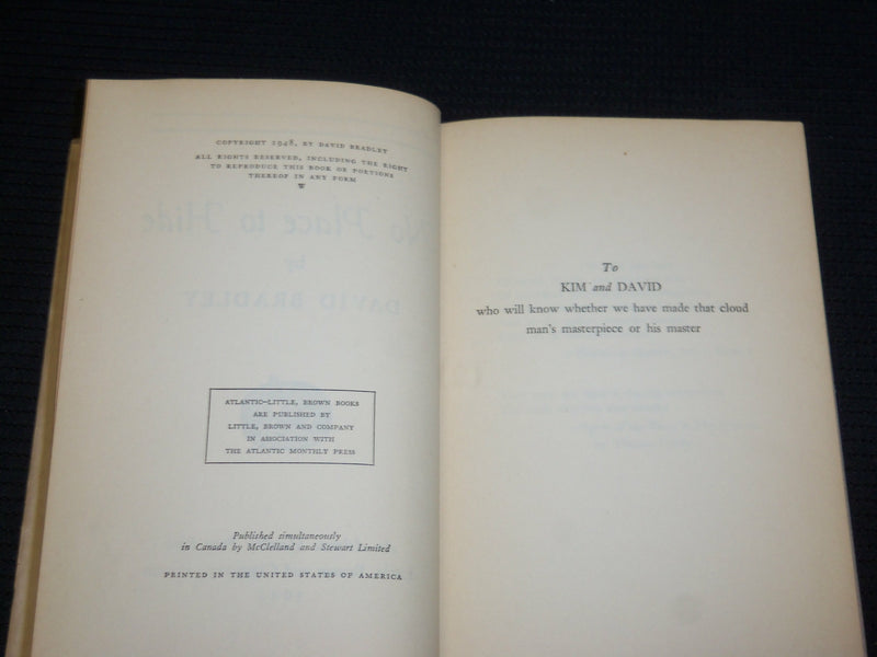 1948 NO PLACE TO HIDE HARDCOVER BOOK BY DAVID BRADLEY - KD 7462
