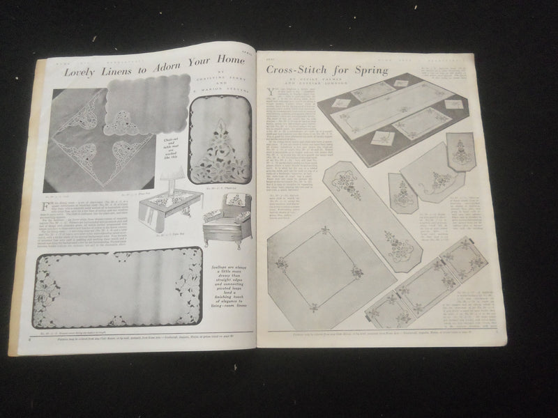 1939 APRIL HOME ARTS NEEDLECRAFT MAGAZINE - NICE ILLUSTRATED COVER - SP 886M