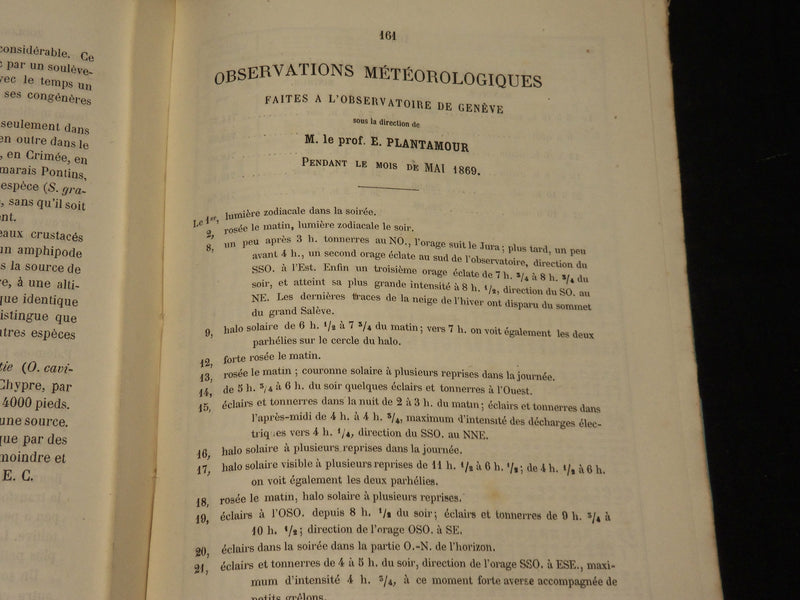 1862-1878 ARCHIVES DES SCIENCES PHYSIQUES ET NATURELLES LOT OF 50 - WR 425