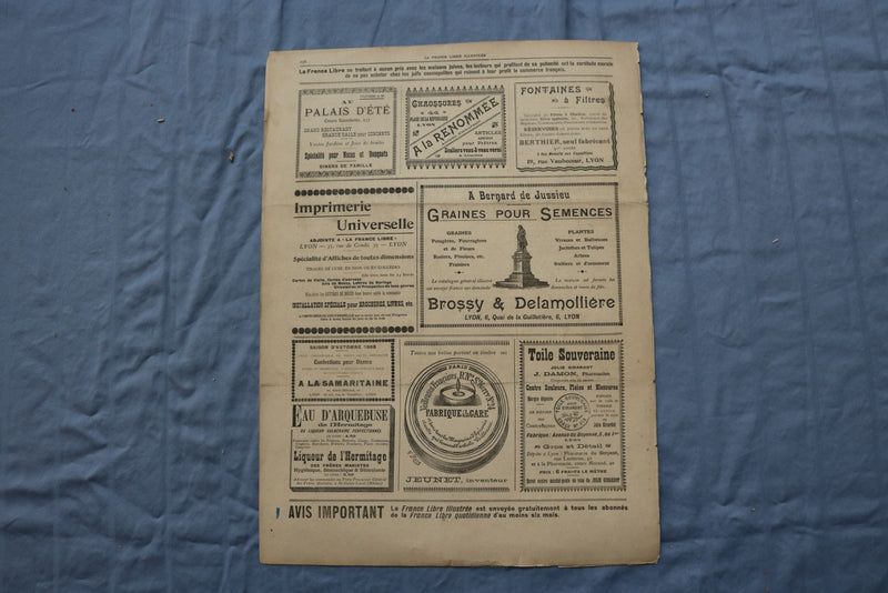 1898 LA FRANCE LIBRE ILLUSTREE MAGAZINE - FRENCH - LOT OF 5 - O 3854