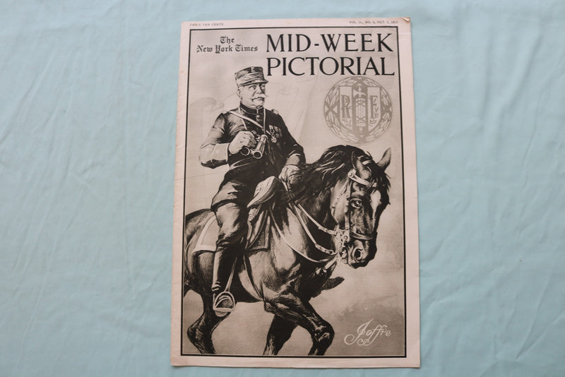 1915 OCTOBER 7 NEW YORK TIMES MID-WEEK PICTORIAL - KING ALBERT I - NP 9115