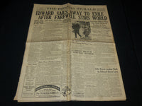 1936 DECEMBER 11-12 BOSTON HERALD NEWSPAPER LOT OF 2 - GEORGE VI - NP 4251M