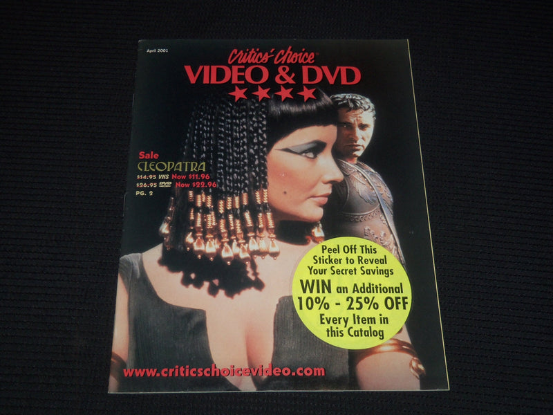2001 APRIL CRITIC'S CHOICE VDEIO & DVD MAGAZINE - ELIZABETH TAYLOR - E 15946
