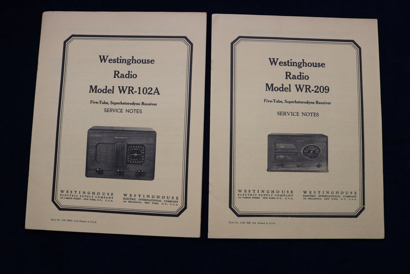 1950'S WESTINGHOUSE RADIO SERVICE NOTES - LOT OF 10 - K 762