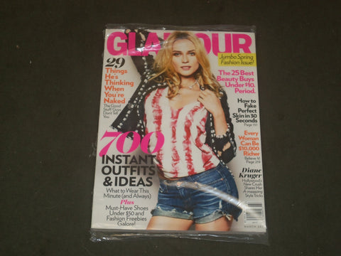 2011 MARCH GLAMOUR MAGAZINE - DIANE KRUGER COVER - B 3197