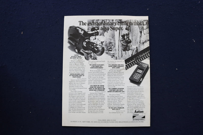 1984 APRIL AMERICAN CINEMATOGRAPHER MAGAZINE - BERTIL GUVE COVER - E 17714
