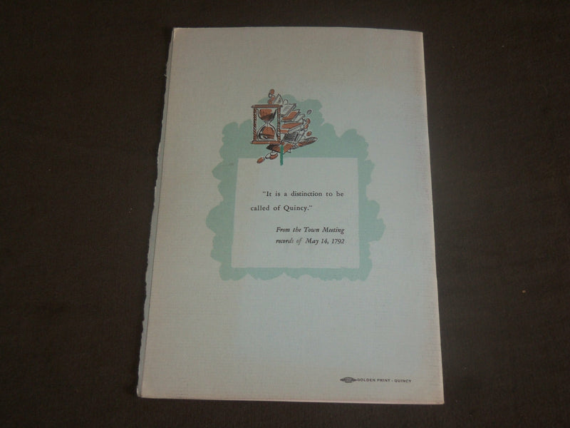 1960 HISTORICAL QUINCY CITY OF PRESIDENTS SOFTCOVER BOOK - J 7108
