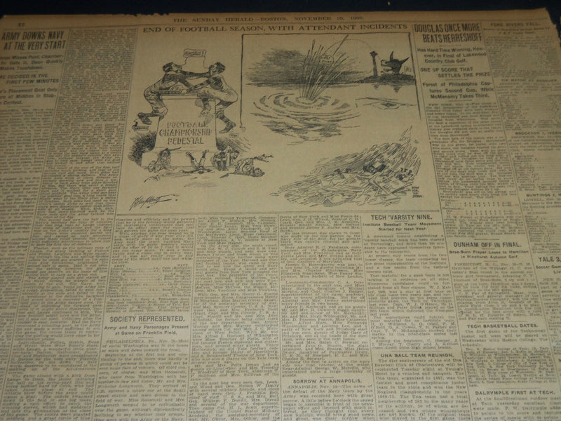 1908 NOVEMBER 29 THE BOSTON HERALD -TRAIN WRECK AT SOUTH BOSTON STATION - BH 216