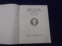 1931 FORTY SONGS JOHANNES BRAHMS SOFTCOVER BOOK EDITED BY JAMES HUNEKER- KD 8491