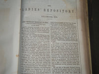 1856 JAN-DEC LADIES' REPOSITORY BOUND VOLUME NO. 16 - GREAT ENGRAVINGS - KD 4340