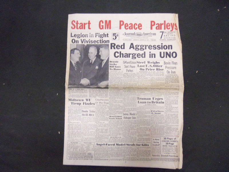 1946 JAN 30 NEW YORK JOURNAL AMERICAN - RED AGRESSION CHARGED IN UNO - NP 2307