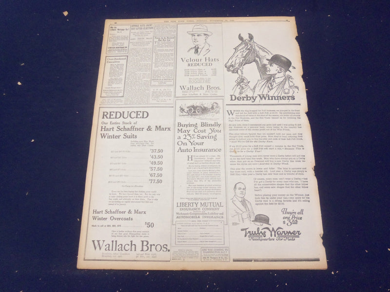 1920 NOVEMBER 16 NEW YORK TIMES - LEAGUE ASSEMBLY OPENS HAILS WILSON - NT 8470