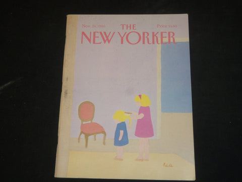 1986 NOVEMBER 24 THE NEW YORKER MAGAZINE - ILLUSTRATED COVER - NY 1333