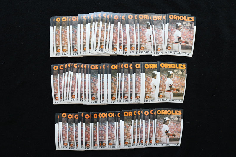EDDIE MURRAY 1986 TOPPS BASEBALL CARDS - CARD #30 - NM-MT - LOT OF 84 - #213