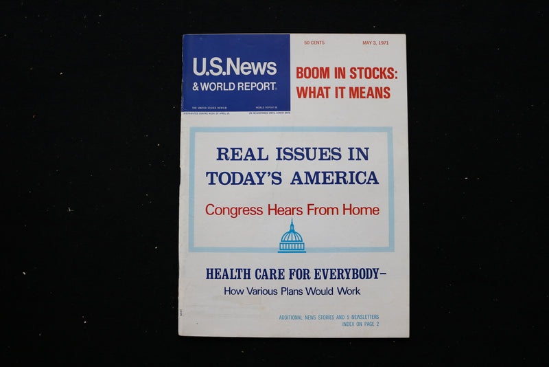 1971 MAY 3 U.S. NEWS & WORLD REPORT MAGAZINE - BOOM IN STOCKS COVER - E 10891