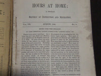 1868-1869 HOURS AT HOME MAGAZINE LOT OF 5 ISSUES - WR 1280
