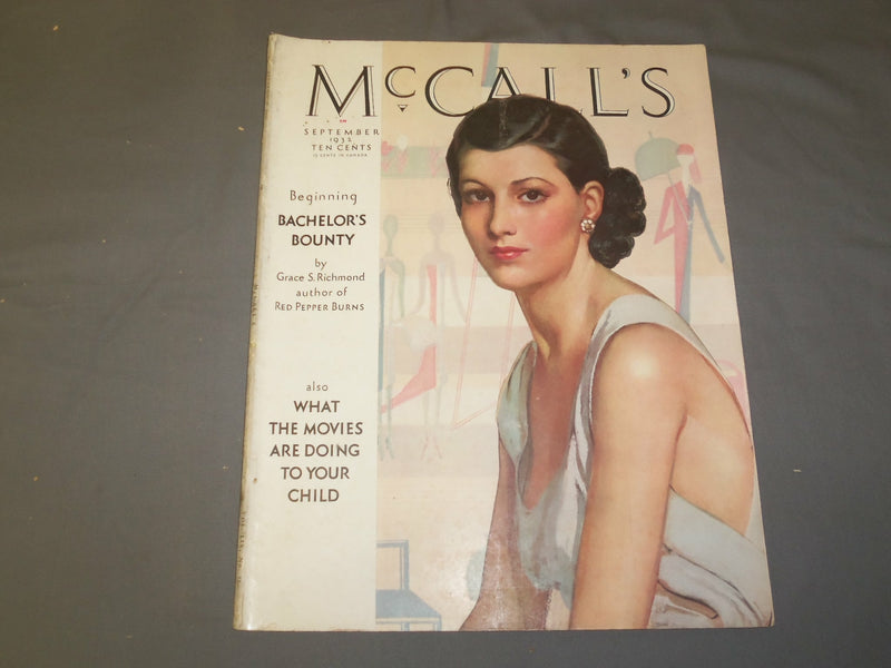 1932 SEPTEMBER MCCALL'S MAGAZINE - NICE ILLUSTRATED COVER - B 6358
