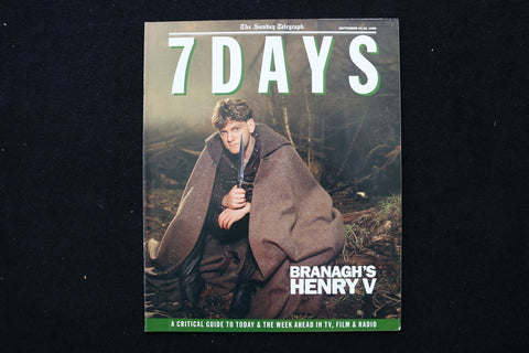 1989 SEPTEMBER 24-30 7 DAYS MAGAZINE - KENNETH BRANAGH COVER - E 24458